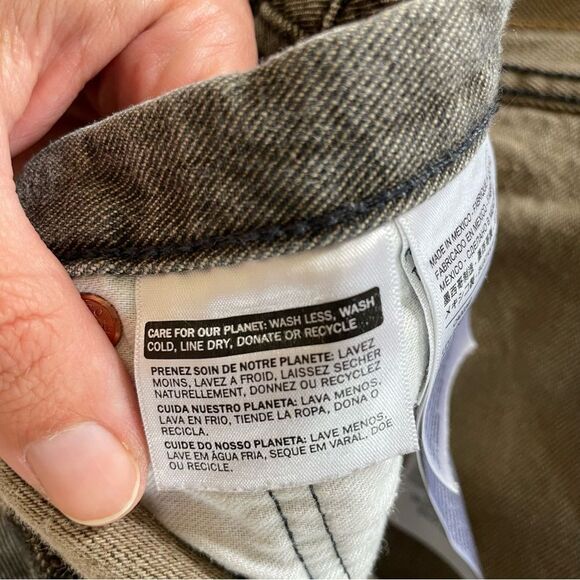 Levi Strauss & Co. Men's Gray Jeans Yellow Backing Button Fly Size 34/34 - Picture 8 of 12